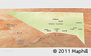 Physical Panoramic Map of Xudur (Hudur), satellite outside