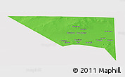 Political Panoramic Map of Xudur (Hudur), cropped outside