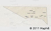 Shaded Relief Panoramic Map of Xudur (Hudur), lighten