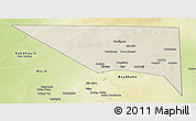 Shaded Relief Panoramic Map of Xudur (Hudur), physical outside