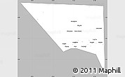 Gray Simple Map of Xudur (Hudur), single color outside