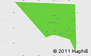 Political Simple Map of Xudur (Hudur), single color outside