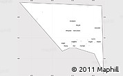 Silver Style Simple Map of Xudur (Hudur), cropped outside
