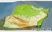 Physical 3D Map of Calawla (Alula), darken