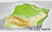 Physical 3D Map of Calawla (Alula), desaturated