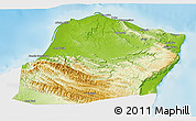 Physical 3D Map of Calawla (Alula), single color outside