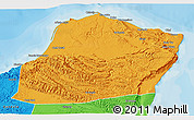 Political 3D Map of Calawla (Alula)