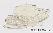 Shaded Relief 3D Map of Calawla (Alula), cropped outside