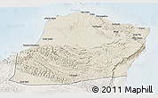 Shaded Relief 3D Map of Calawla (Alula), lighten