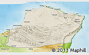 Shaded Relief 3D Map of Calawla (Alula), physical outside