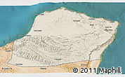 Shaded Relief 3D Map of Calawla (Alula), satellite outside