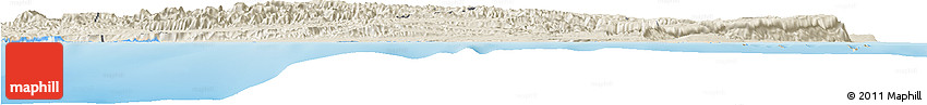 Shaded Relief Horizon Map of Calawla (Alula)