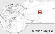 Blank Location Map of Calawla (Alula)