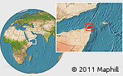 Satellite Location Map of Calawla (Alula)
