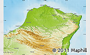 Physical Map of Calawla (Alula)