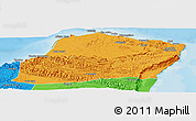 Political Panoramic Map of Calawla (Alula)