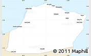 Classic Style Simple Map of Calawla (Alula), single color outside