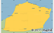 Savanna Style Simple Map of Calawla (Alula), single color outside