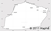 Silver Style Simple Map of Calawla (Alula), cropped outside
