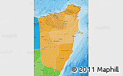 Political Shades Map of Bari