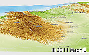 Physical Panoramic Map of Qandala