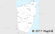 Silver Style Simple Map of Bari