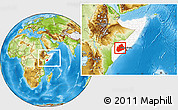 Physical Location Map of Bay, highlighted country, within the entire country