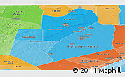 Political Shades Panoramic Map of Bay