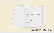 Classic Style 3D Map of Qansax Dheere, single color outside