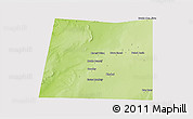 Physical 3D Map of Qansax Dheere, cropped outside