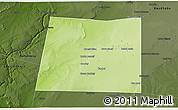 Physical 3D Map of Qansax Dheere, darken