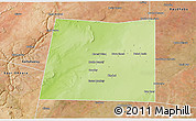 Physical 3D Map of Qansax Dheere, satellite outside