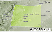 Physical 3D Map of Qansax Dheere, semi-desaturated