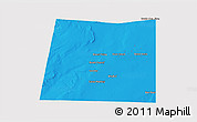Political 3D Map of Qansax Dheere, cropped outside