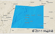 Political 3D Map of Qansax Dheere, shaded relief outside
