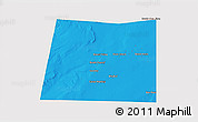Political 3D Map of Qansax Dheere, single color outside