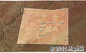 Satellite 3D Map of Qansax Dheere, darken