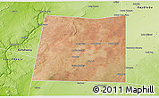 Satellite 3D Map of Qansax Dheere, physical outside