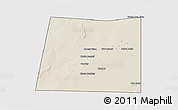 Shaded Relief 3D Map of Qansax Dheere, cropped outside