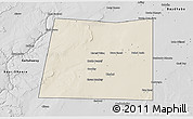 Shaded Relief 3D Map of Qansax Dheere, desaturated