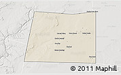 Shaded Relief 3D Map of Qansax Dheere, lighten, semi-desaturated
