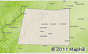 Shaded Relief 3D Map of Qansax Dheere, physical outside