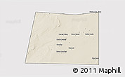 Shaded Relief 3D Map of Qansax Dheere, single color outside