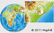Physical Location Map of Qansax Dheere, highlighted parent region