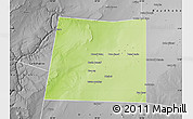 Physical Map of Qansax Dheere, desaturated
