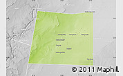 Physical Map of Qansax Dheere, lighten, desaturated