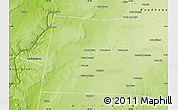 Physical Map of Qansax Dheere