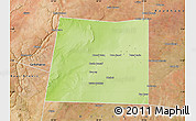 Physical Map of Qansax Dheere, satellite outside