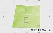 Physical Map of Qansax Dheere, single color outside
