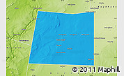 Political Map of Qansax Dheere, physical outside